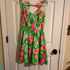 80’s Green & Pink Lilly Pulitzer Dress